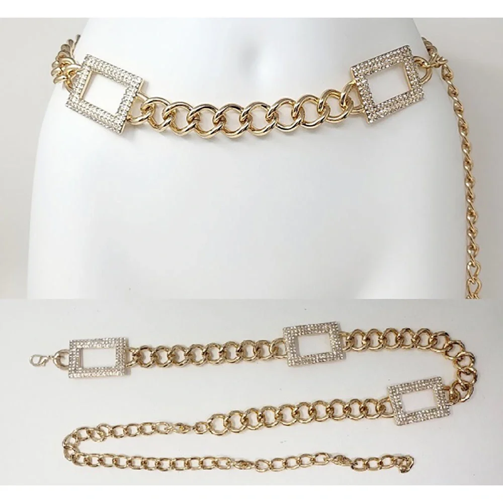 Silver Rhinestone Statement Belt - Picture 2 of 2